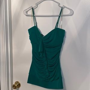 Sexy Kelly green front & back detailed tank top